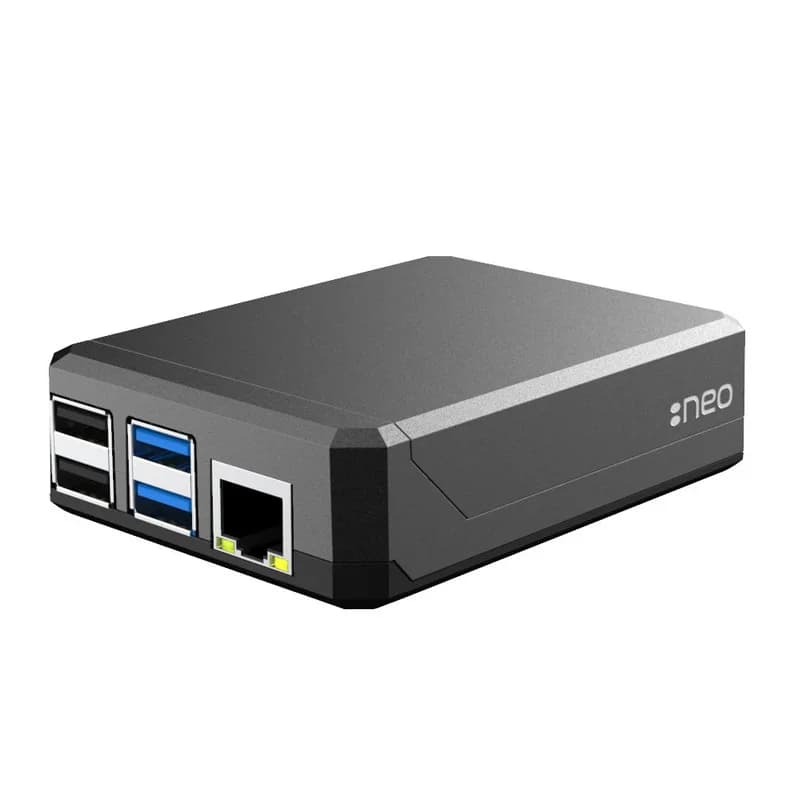 Aluminum Alloy Housing Raspberry Pi 4B Thin Metal Smooth with passive cooling cover with magnetic sliding attachment