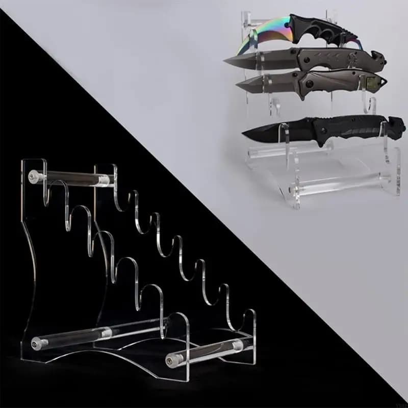 Porta coltello trasparente per coltello per posate per posate per coltene 6 slot coltelli da spunti per casa