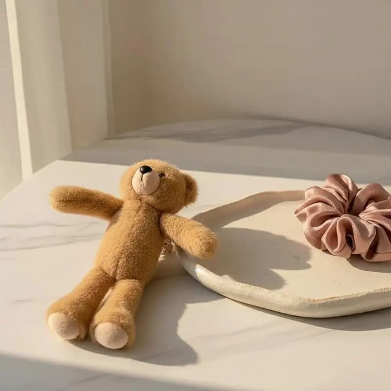 Fermaglio per capelli a forma di orsetto in peluche per donna, accessorio morbido e soffice per capelli, ideale per outfit scolastici e travestimenti