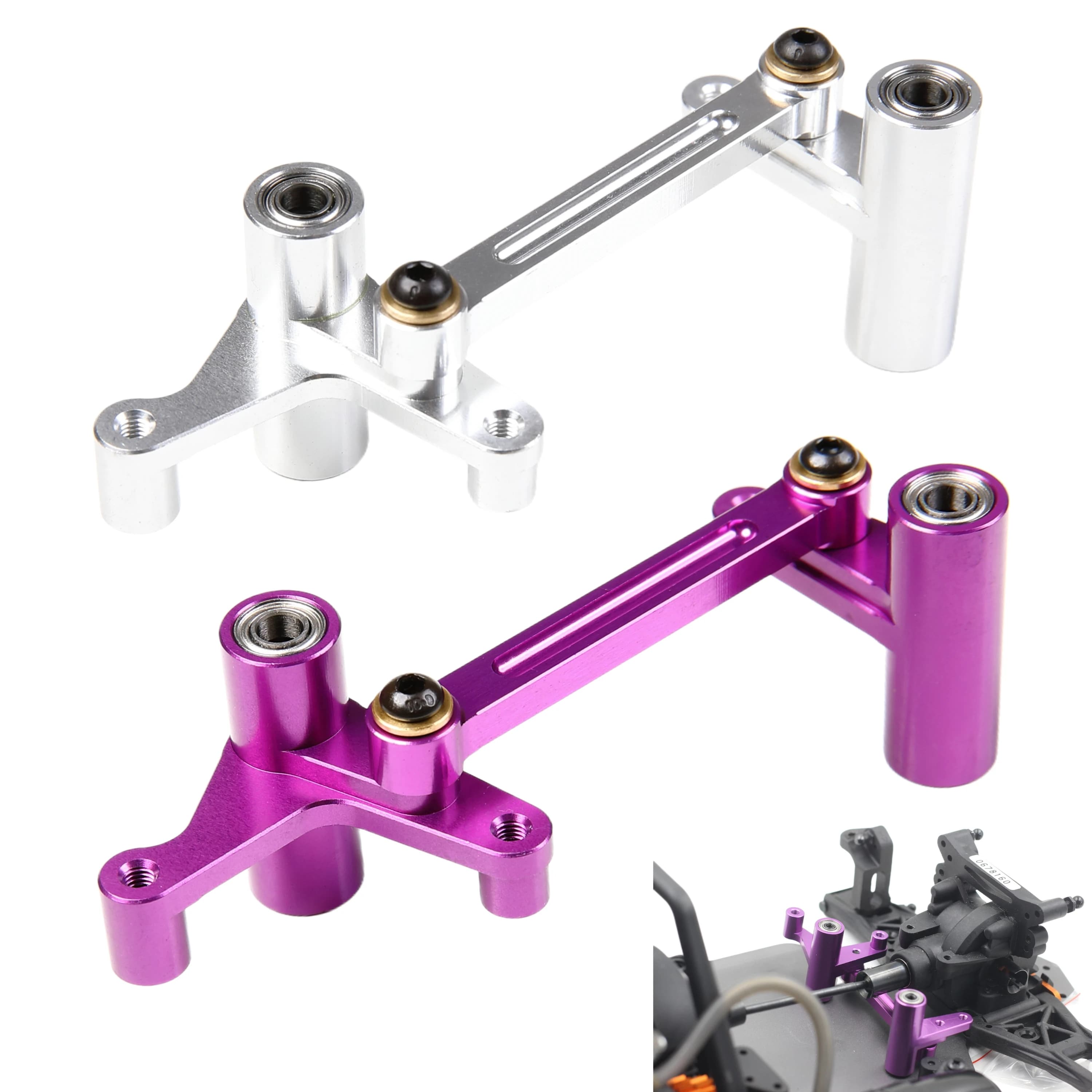COMBINAZIONE ACCIAIO IN ALLUMINIO GTB per parte di aggiornamento HPI NITRO MT2 o RS4 3 III
