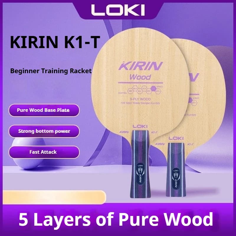 LOKI K1-T Lama da ping pong Pagaia da ping pong in puro legno a 5 strati FL/CS/FL-X ALL+ Racchetta da ping pong consigliata per i principianti