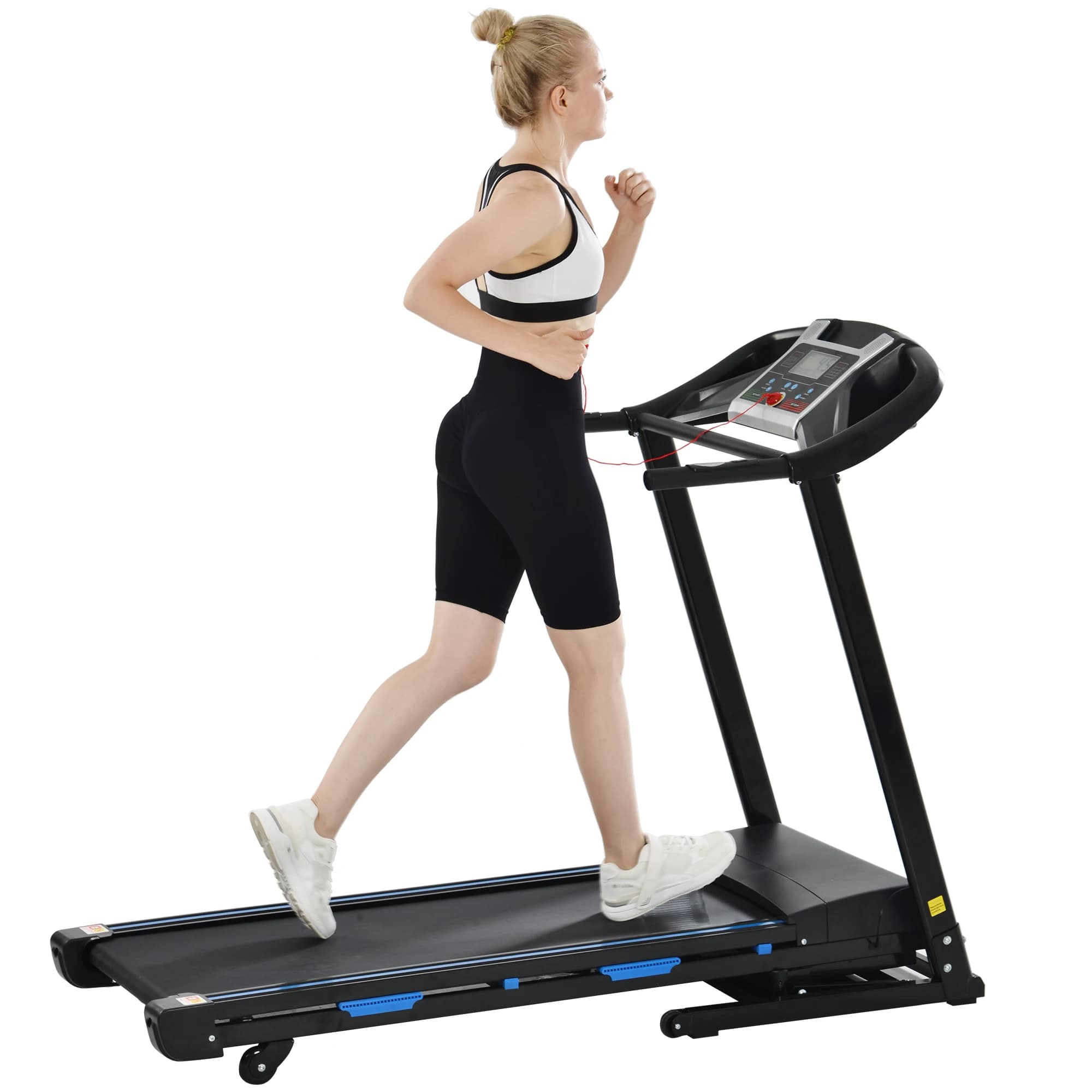 Automatic Plate Incline Electric Treadmill with Custom Logo Durable Running Car Belt for Home Gym
