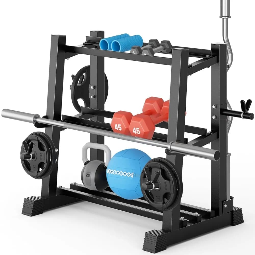 Dumbbell Rack - 3 Tier & 5 Tier Compact Weight Rack for Dumbbell, Kettlebell, Barbell, Heavy Duty Weight Storage, Customized