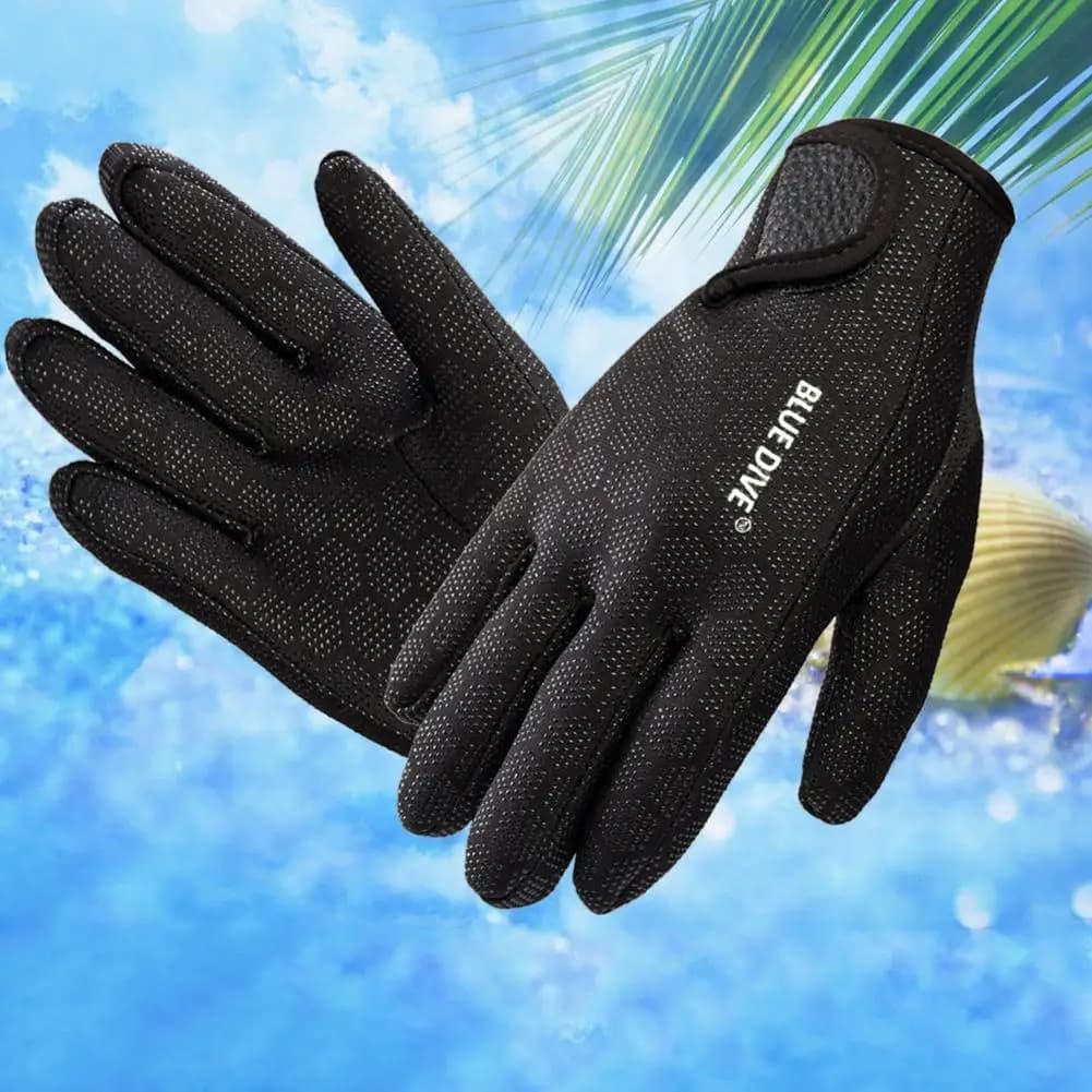 Guanti da Acqua 1.5mm Antiscivolo a Cinque Dita, Guanti Caldi Invernali per Immersioni Subacquee, Pesca Subacquea, Snorkeling e Surf