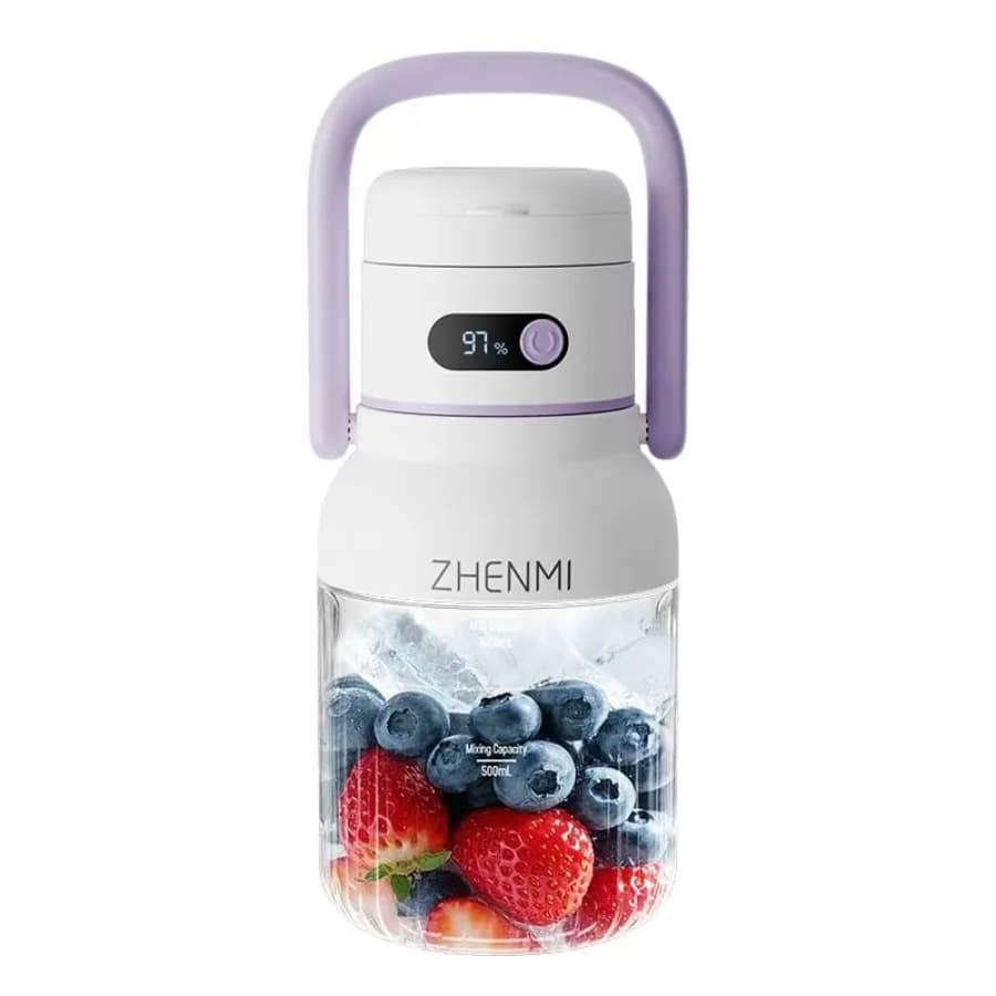 Frullatore Portatile, Frullatore Personale per Smoothie e Frullati, Contenitore Senza BPA da 33oz, Coperchio Antigoccia con Beccuccio, Ricaricabile USB-C