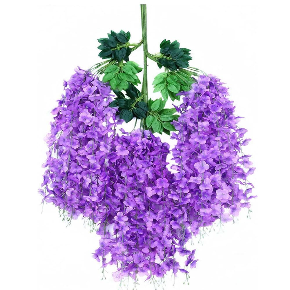 110cm Artificial Flower Vine Ivy Leaf Garland for Home Wall Plant Fake Wisteria Flower Decor Party Hotel Flower Arch