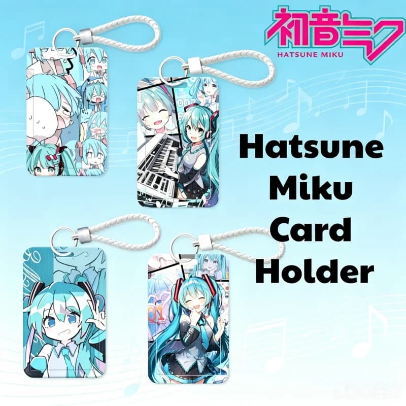 Hatsune Miku ID Badge Holder with Lanyard, Cute Kawaii Anime Card Holder for School Office Nurse, Gifts for Anime Fans Birthday
