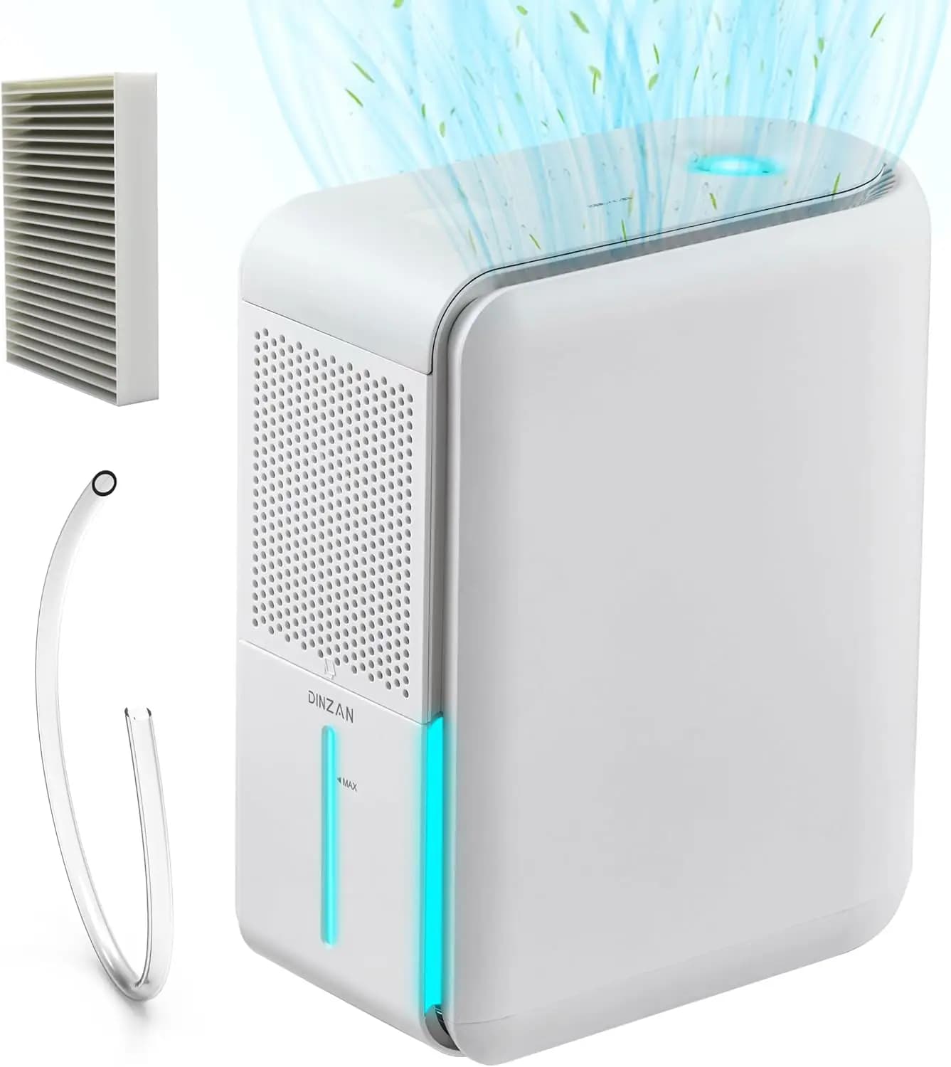 Deumidificatore, umidificatore e diffusore di aromi 3 in 1 - 39 once, silenzioso 27dB per camera da letto/bagno/cantina (350 piedi quadrati)