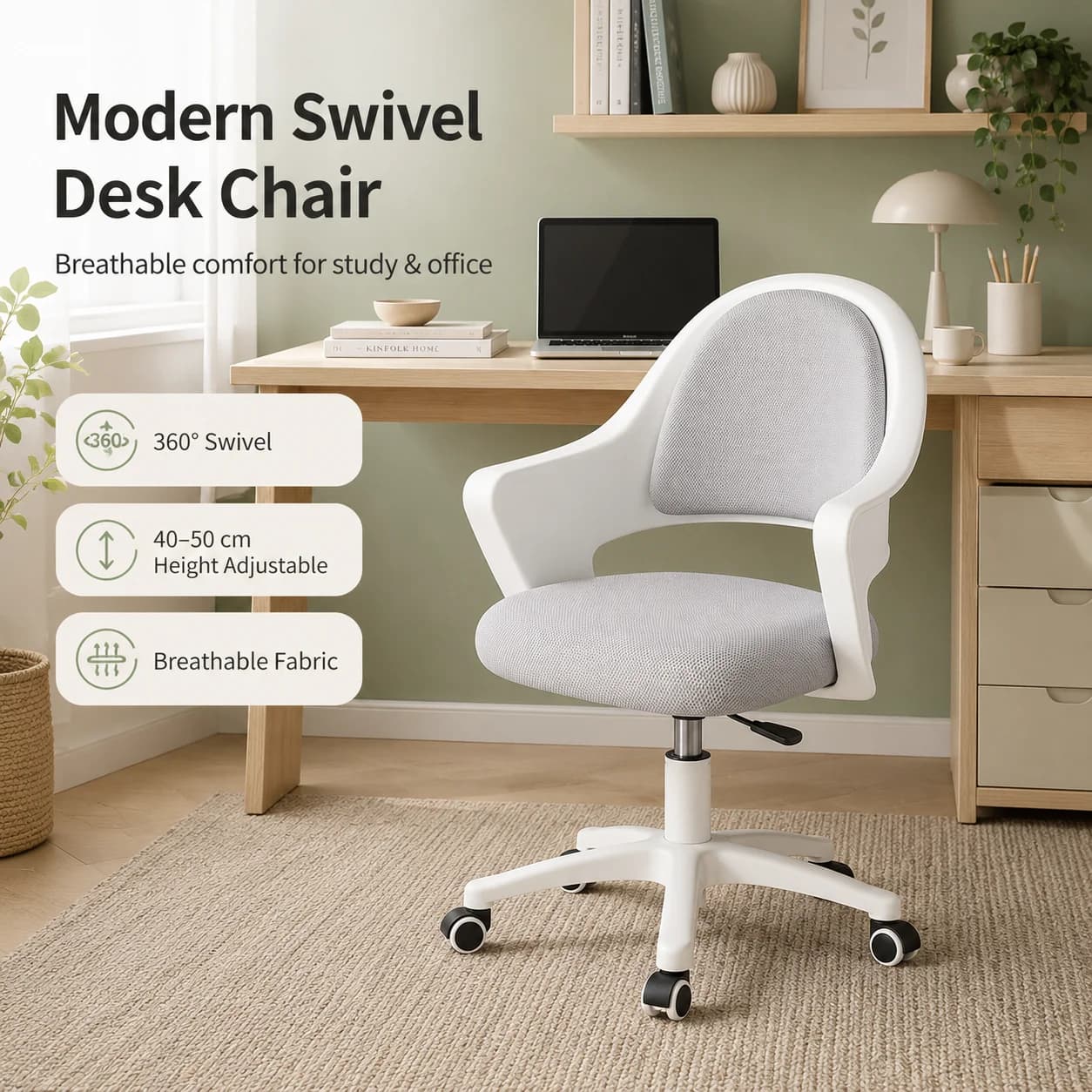 AOLIVIYA Gaming Chair Gamer Computer Chair Office Desk Chair Rotatable Lift Adjustable Writing Comfy Study Swivel Seat