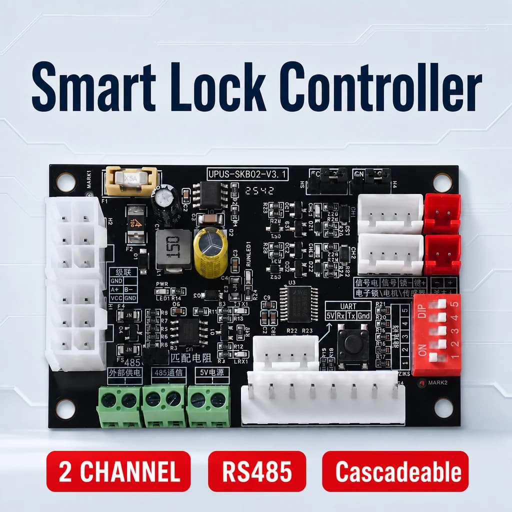 Scheda di controllo intelligente per armadietto elettronico 2CH 12V/24V RS485, controller per armadietto intelligente/contenitore