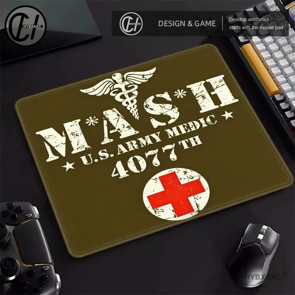 MASH 4077 US Army Medic Rubber Mouse Pad Non-Slip Desk Accessory Office Playmat Rug Mouse Mat Gaming Mat Mouse Carpet HYBXAXC