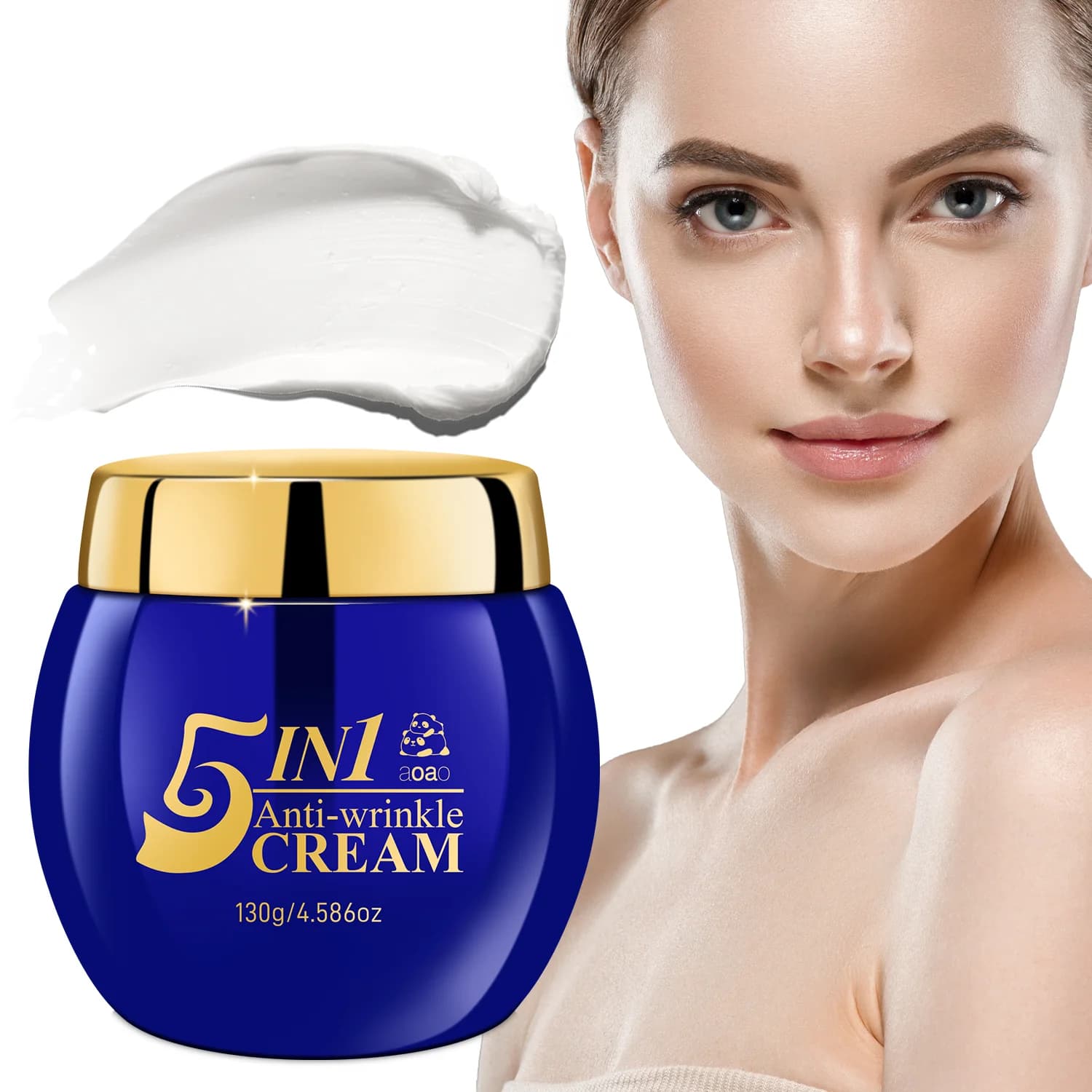 Crema al collagene con vitamina C, niacinamide, vitamina E, acido ialuronico e aloe vera - idratante viso senza alcol per tutti i tipi