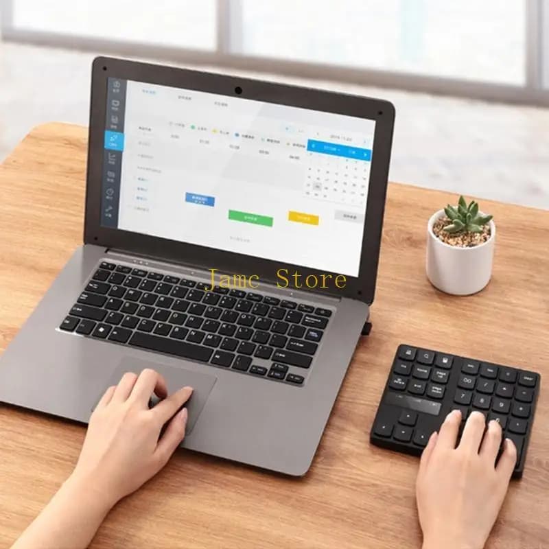 LX0B Portable Mini Computer Numeric Numpad 35 for Key 2.4G USB Charging Laptop Keyboard Multifunctional Digital Keyboard for
