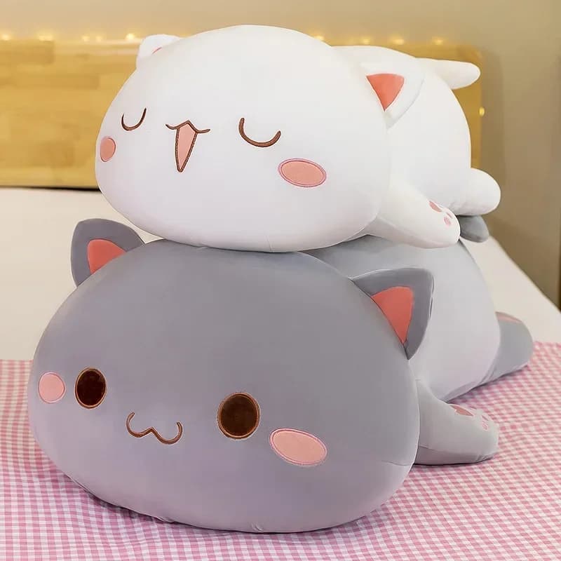 Mitao Gatto Giocattoli di Peluche Animale Morbido Farcito Cuscino Coppia Pesca Simpatico Gatto Peluche Bambola Cartone Animato Decora Kawaii Giocattoli Di Natale Regali