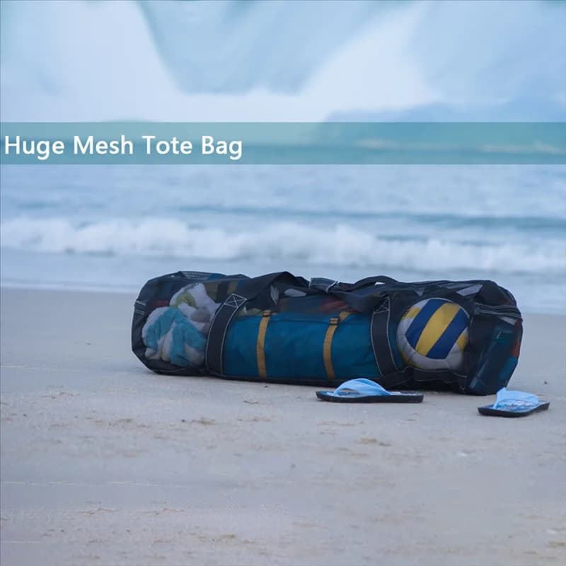 B72A Borsa per attrezzatura per immersioni subacquee in rete, borsa da spiaggia pieghevole in rete per lo snorkeling, la pesca subacquea, il nuoto, i viaggi, la palestra