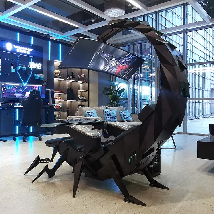 Hot Luxury Home Office Furniture Zero Gravity Wholesale Computer Cluvens Gaming Chair Scorpion Chair for 3 or 5 Monitors