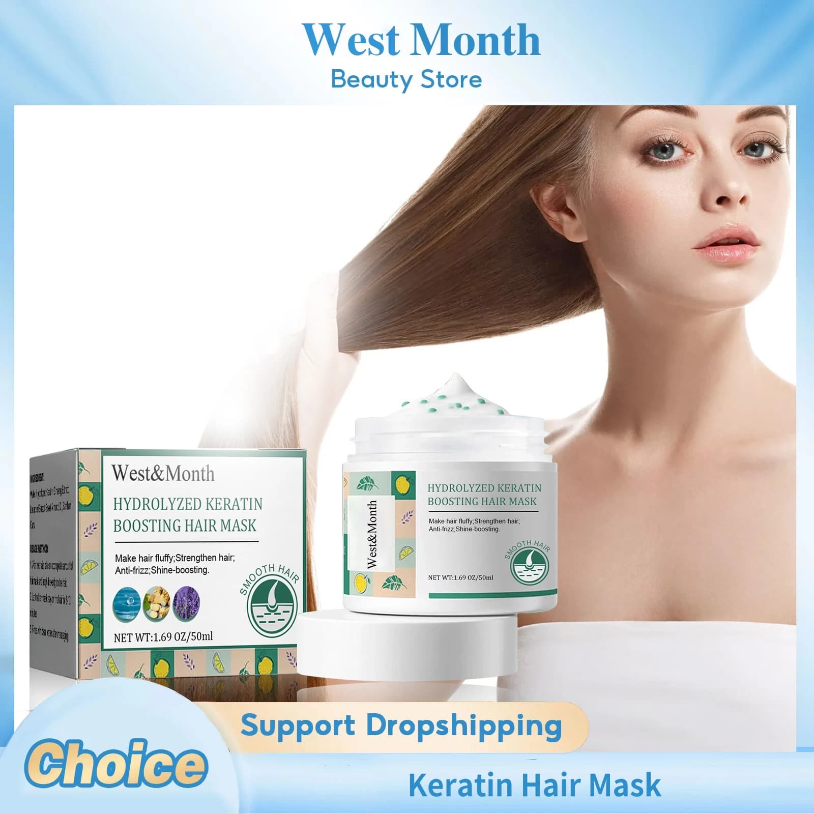 Deep Nutrient Hair Mask Repairs Damaged Dry Hair Anti-rupture Anti-rupture Smooth hair mask with moisturizing smooth keratin