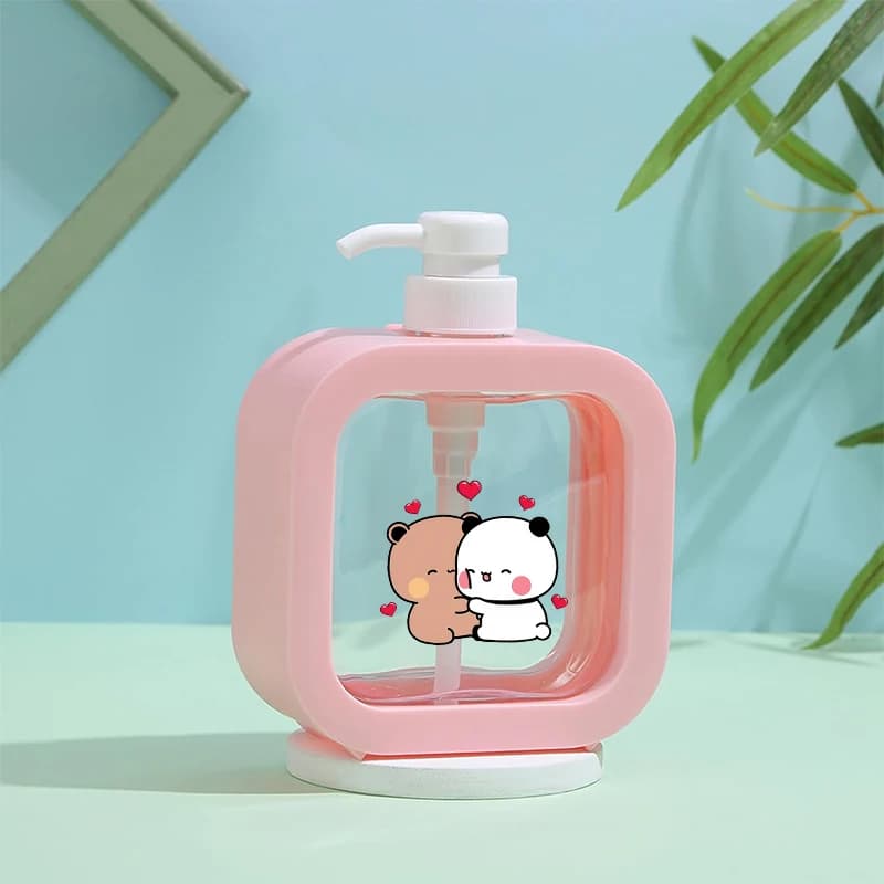 Bubu Dudu Transparent Soap Dispensers Yier Bear Panda Refillable Portable Empty Bottle Cute Shower Gel Bottling Bottle Home Gift