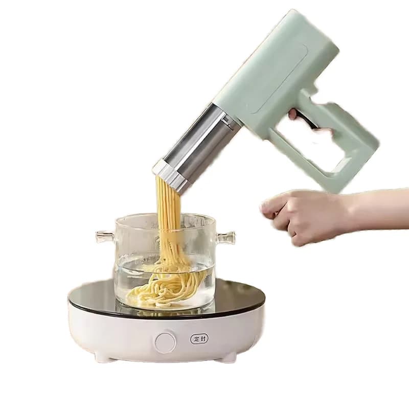 Macchina Elettrica Portatile per Pasta e Noodle 1500mAh, Pressa Automatica per Impasto, Nuova Pistola per Noodle Domestica Senza Fili