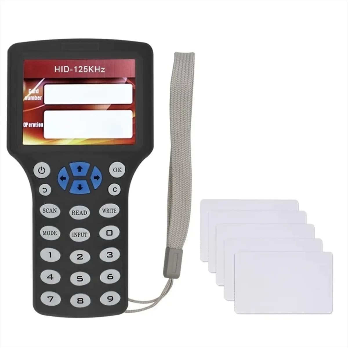 (A32M) Lettore/Scrittore/Duplicatore di Smart Card RFID NFC a 10 Frequenze + 5 Carte CUID 125K 13.56MHz, Copiatore RFID, Replicatore di Chiavi