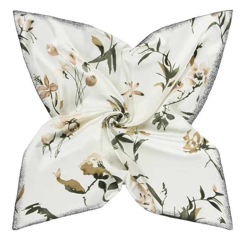 60 centimetri 2024 Nuove Donne di Marca Twill Sciarpa di Seta Piccola Stampa Floreale Bandana Fazzoletto Da Collo Sciarpa di Moda Fazzoletto Sciarpe Quadrate