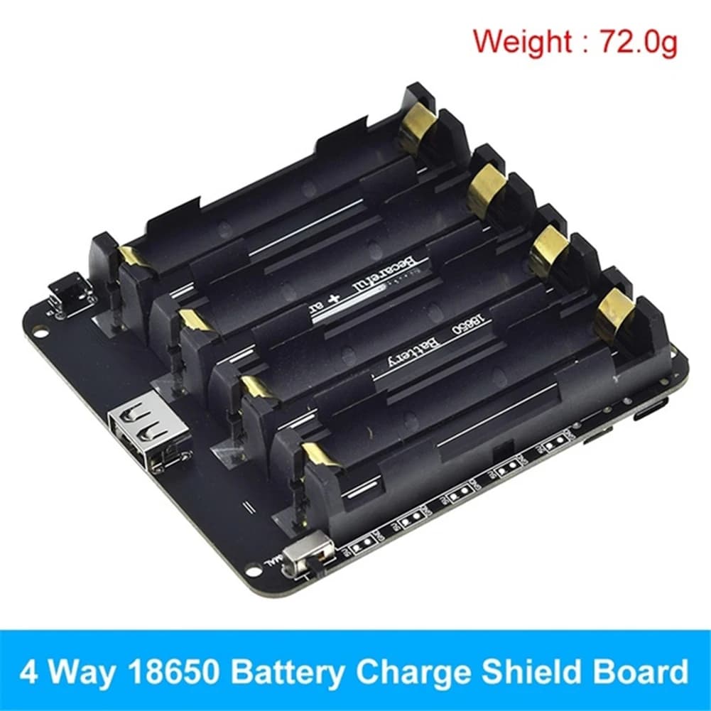 Supporto per Batteria 18650, Modulo di Espansione per Batterie al Litio a Doppia Tensione, Scheda di Espansione per Alimentazione Mobile Micro USB per Raspberry Pi