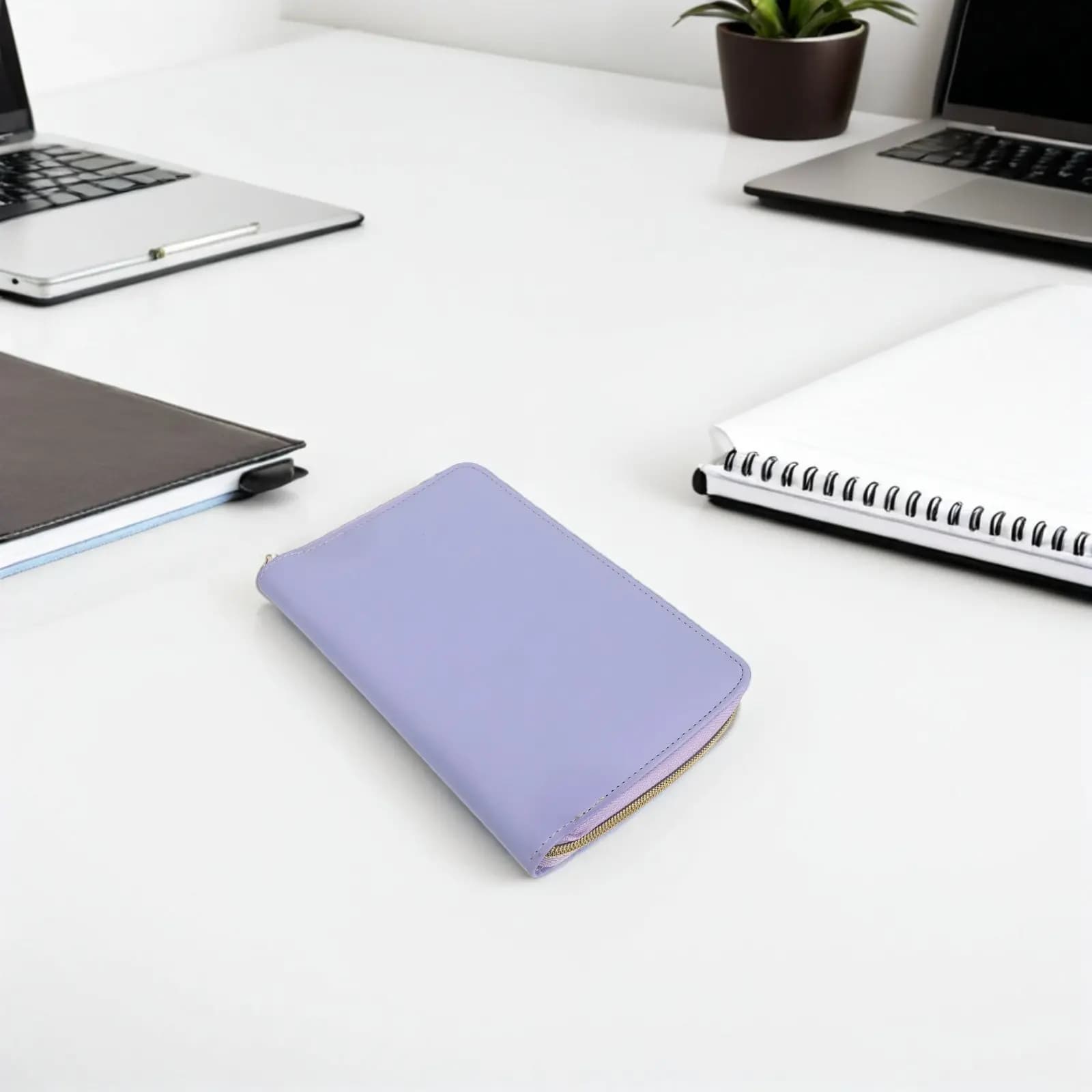 Organizer A6 con Cerniera in PU, Portafoglio, Agenda, Planner per il Budget, Quaderno Ricaricabile a 6 Anelli, Porta Carte e Contanti per Risparmio