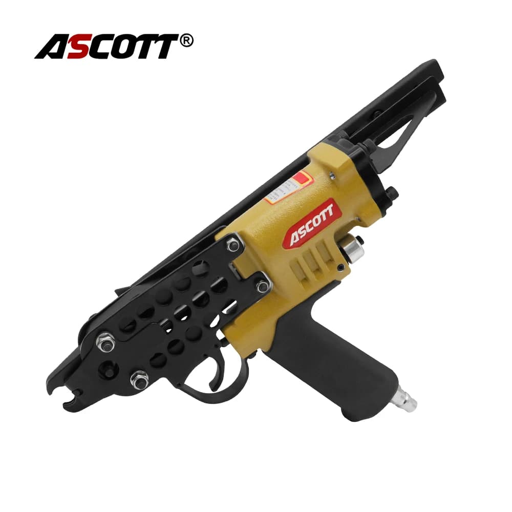 ASCOTT 15Ga Pinza Pneumatica per Anelli a C SC7C-I2, Graffatrice ad Aria per Anelli a C da 24mm, Pistola Sparachiodi Tipo C per Divani, Recinzioni, Gabbie e Utensili di Fissaggio