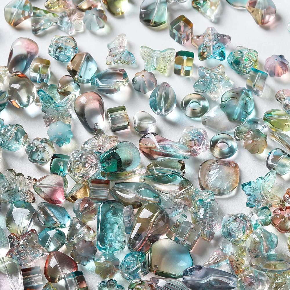 20g/lot Glass Mixed Shape Beads Loose Spacer Beads for Jewelry Making DIY Bracelet Necklace Accessories