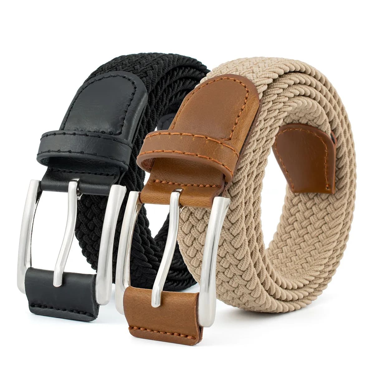 1pc Stretch Woven Braided Belt for Men Women Junior Casual Jeans Pants Golf Belt Canvas Belt