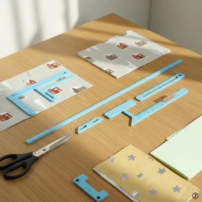 6Pcs Scrapbooking Tool Kit Bookbinding For Starter Easy To Use Great Stencils