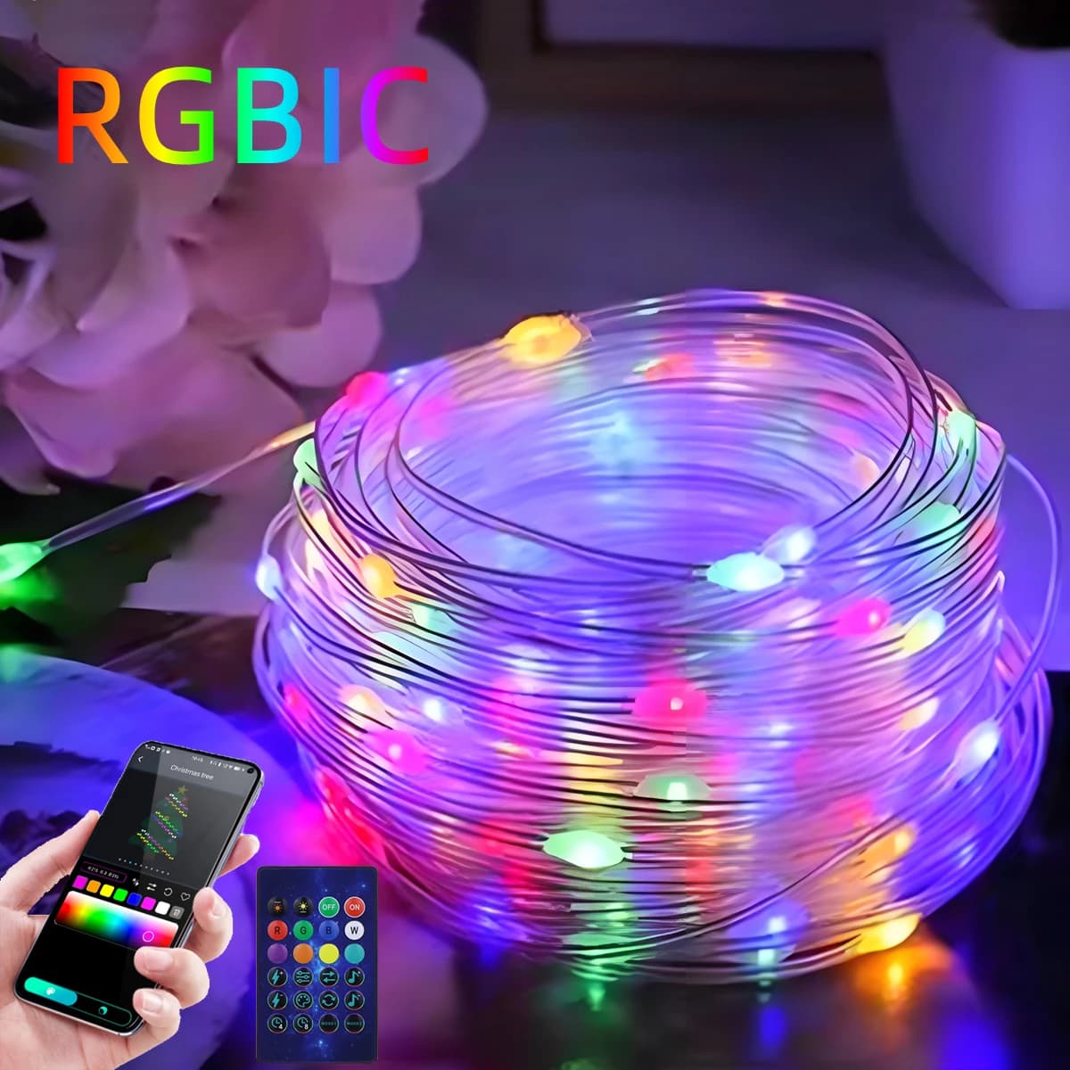 USB Bluetooth APP Controllo FAI DA TE HA CONDOTTO LA Luce di Striscia del Filo RGBIC Dreamcolor 5M/10M/20M Impermeabile Fata Di Natale Romantico Regalo Della Stringa