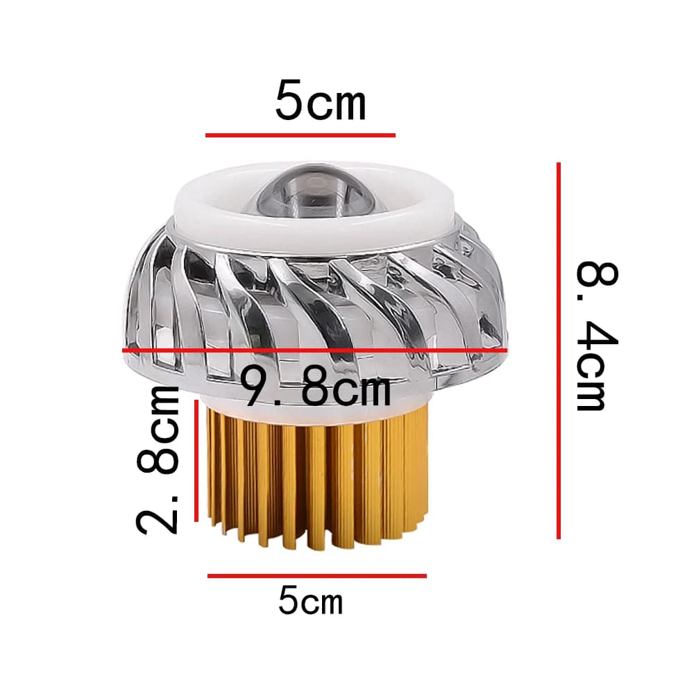 Efficientt-12V Motorcycle Head Light Lamp Projector Lens Light With Led Angel Devil Eyes Headlight 30W 1200Lm 200000H Double Ape