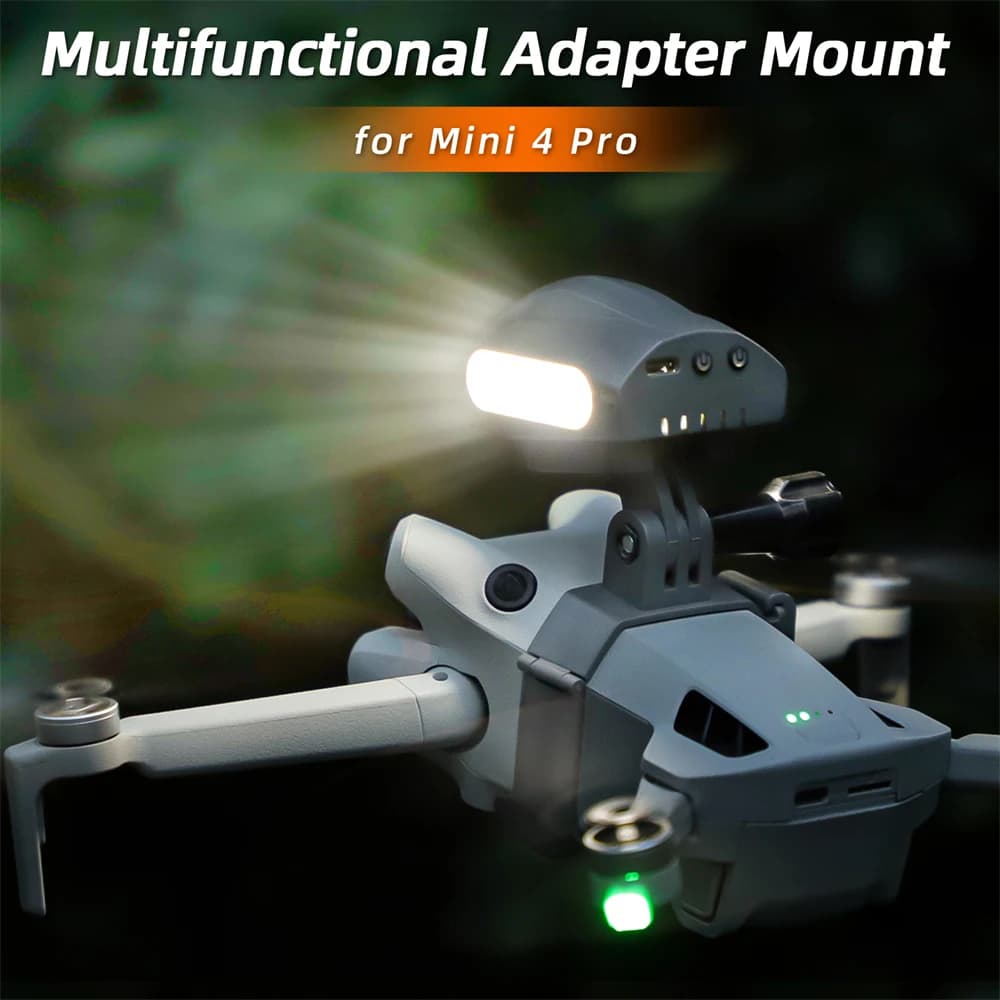 Staffa di montaggio adattatore a vite universale 1/4 + luce di segnalazione Drone notturna spia di navigazione per accessori Mini 4 Pro