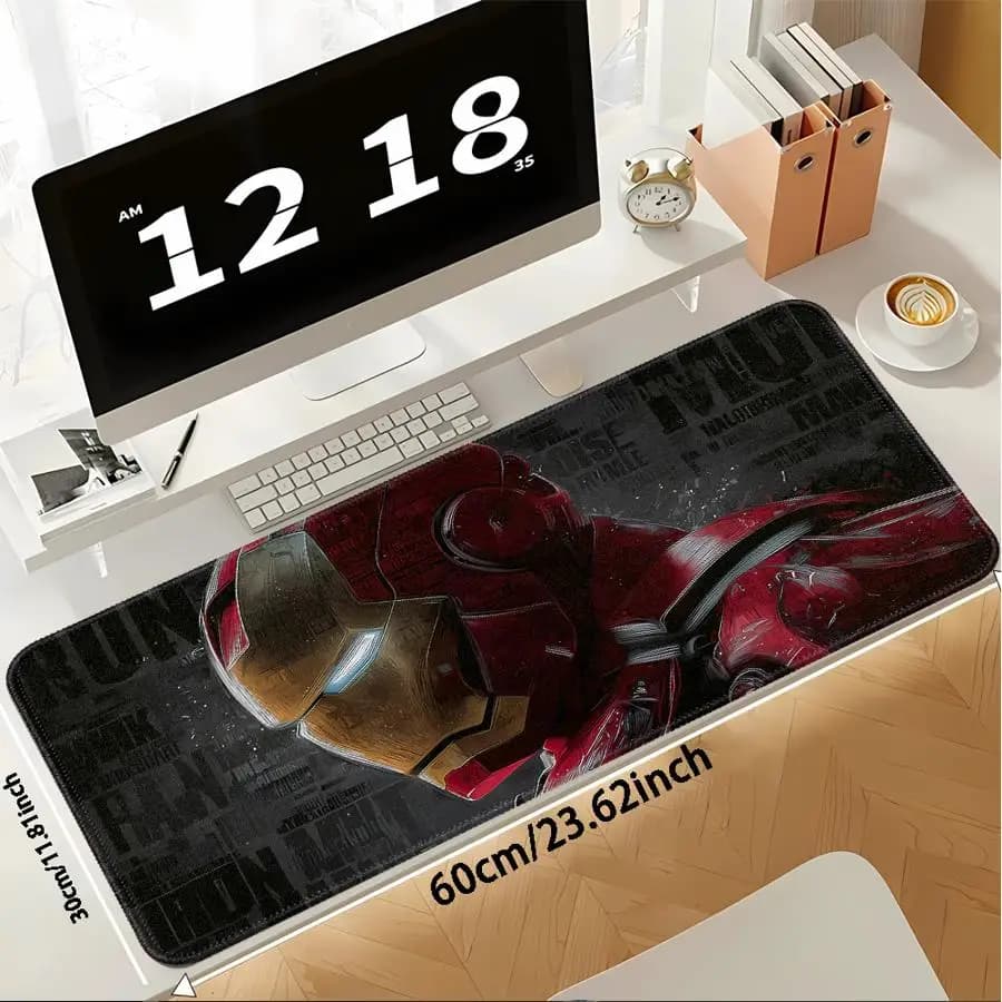 Tappetino per mouse antiscivolo Tappetino per ufficio Accessori da scrivania Tappetino per tastiera Tappetino per mouse Tappetino per console di gioco Tappetino per computer portatile Marvel Iron Man