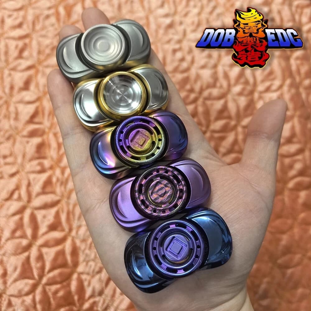 DOB EDC Empty Shuttle Fidget Spinner, Giocattoli Antistress per Adulti, Fidget Spinner a Due Pale da Scrivania, Gadget per Alleviare l'Ansia