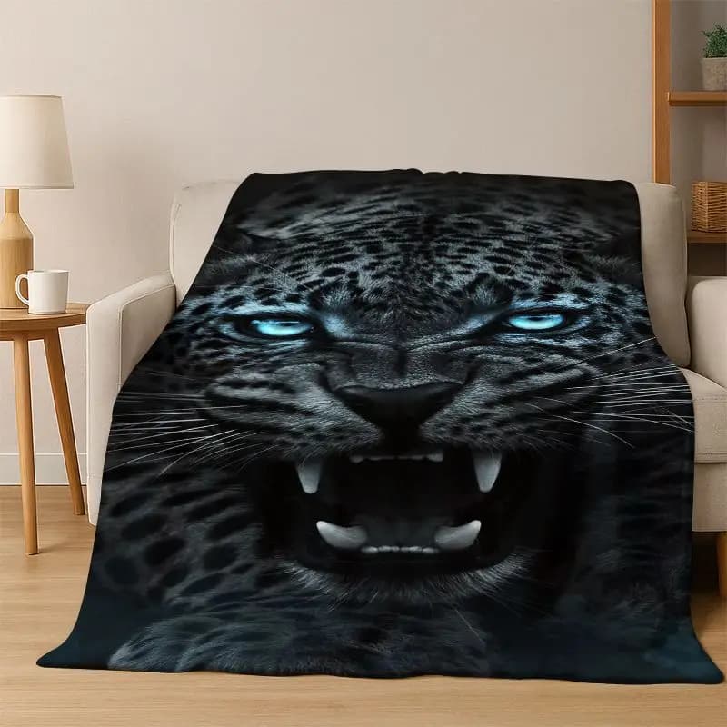 Coperta in flanella con stampa leopardo e ghepardo, morbida e calda, ideale per camera da letto, soggiorno, letto, viaggi, campeggio, picnic