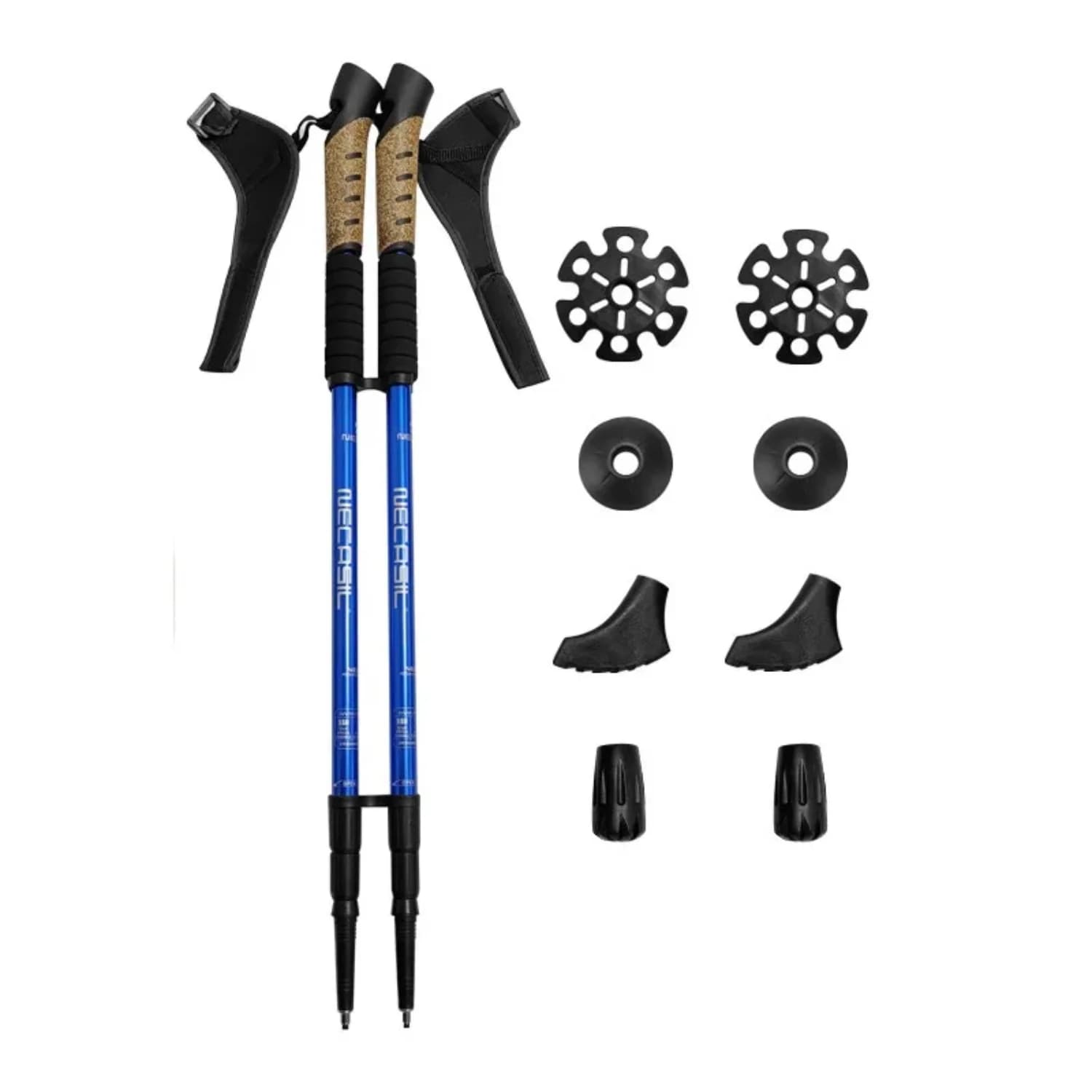 Mountaineering pole with straight coding Mountaineering pole with internal lock in aluminium alloy 6061 G203 Set of off-road Nordic walking poles