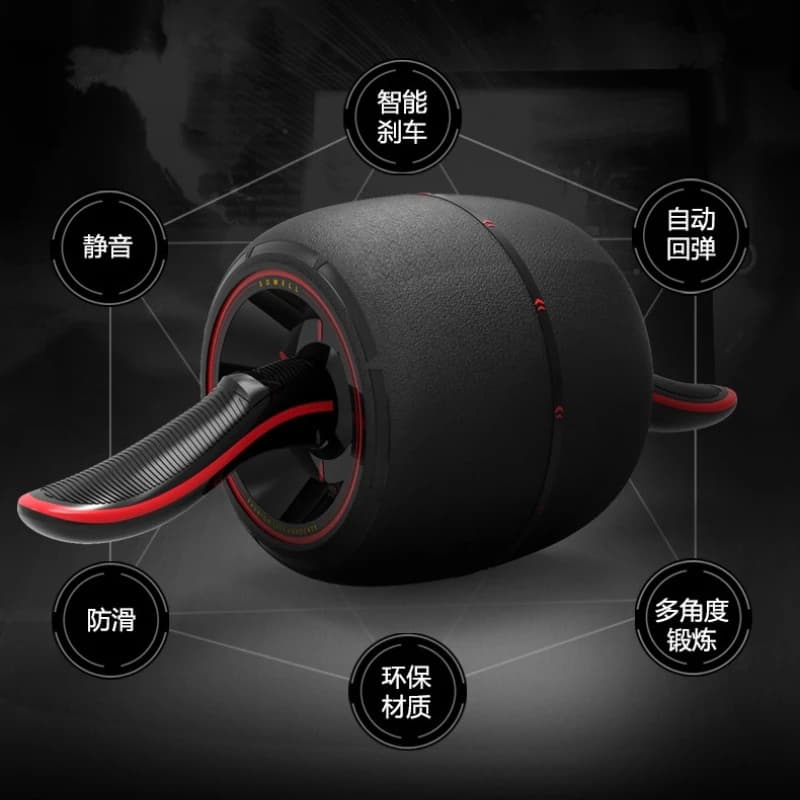 Silent Giant‑Wheel Ab Roller Abdominal Core Strength Trainer Home Gym Abdominal Workout Fitness Exercise Equipment for Men Women