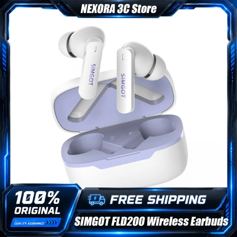 SIMGOT FLD200 Wireless Earbuds High Fidelity Audio Noise Reduction In-Ear Headphones Low Latency Gaming Headset Sports Earphone