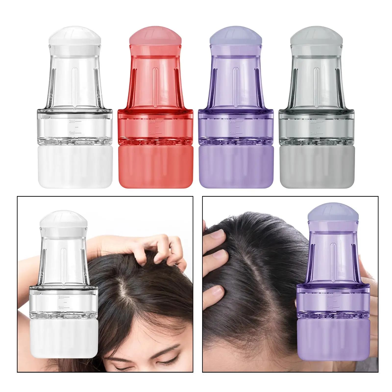 Applicatore per cuoio capelluto Pettine Massaggiatore per cuoio capelluto per olio essenziale Olio di siero per la crescita dei capelli