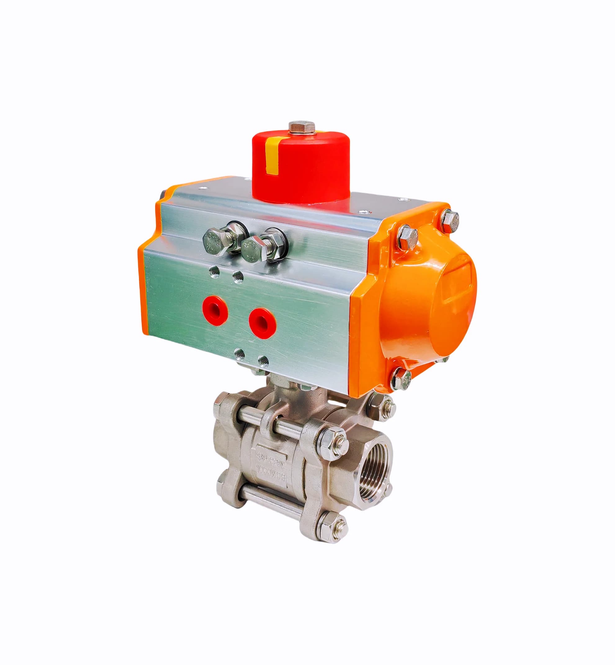 Valvola a sfera pneumatica Q611F-16P-DN15 - 16 BAR, design a 3 pezzi, attuatore a doppio effetto | Controllo del Flusso Industriale | Direttamente dalla Fabbrica