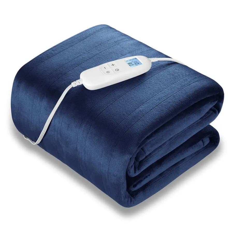 Coperta Riscaldante Queen Size 84 x 90, 6 Livelli di Riscaldamento, Timer Automatico 8h, Riscaldamento Rapido per Tutto il Corpo e Flanella Ultra Morbida, Lavabile in Lavatrice