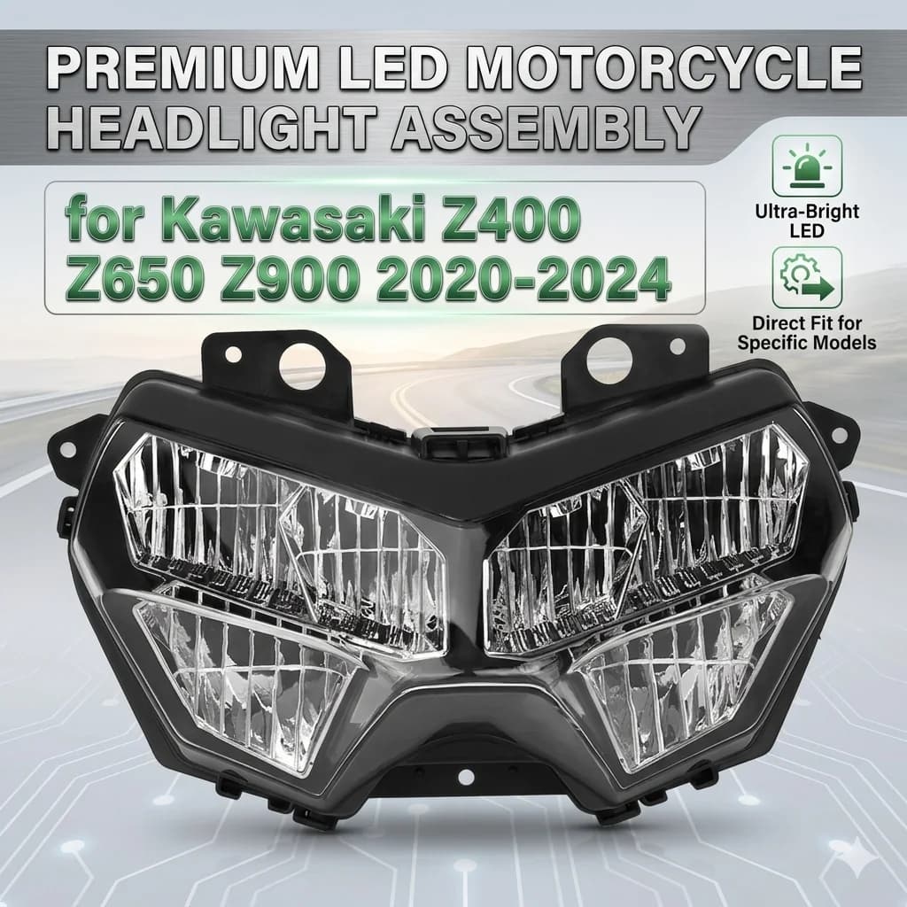 Motorcycle Headlight for Kawasaki Z400 Z650 Z900 2020 2021 2022 2023 2024 Front Headlamp Assembly Upper Fairing
