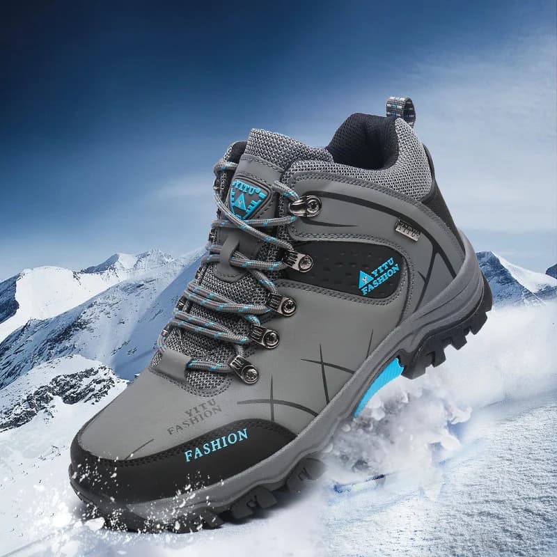 Men's Outdoor High-top Boots Anti-slip Laced Hiking Boots Wear-resistant Cushioning Suitable for Outdoor Sports Hiking Camping