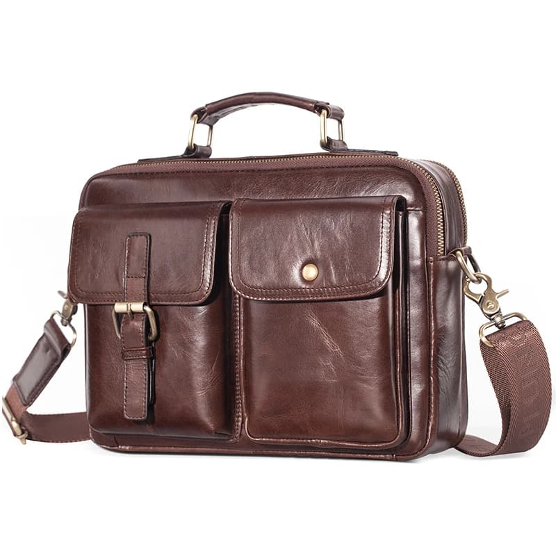 Brand New Men's Bag Leather Shoulder Bag Genuine Leather Travel Bag Men's Shoulder Bag For Men Office Totes Case