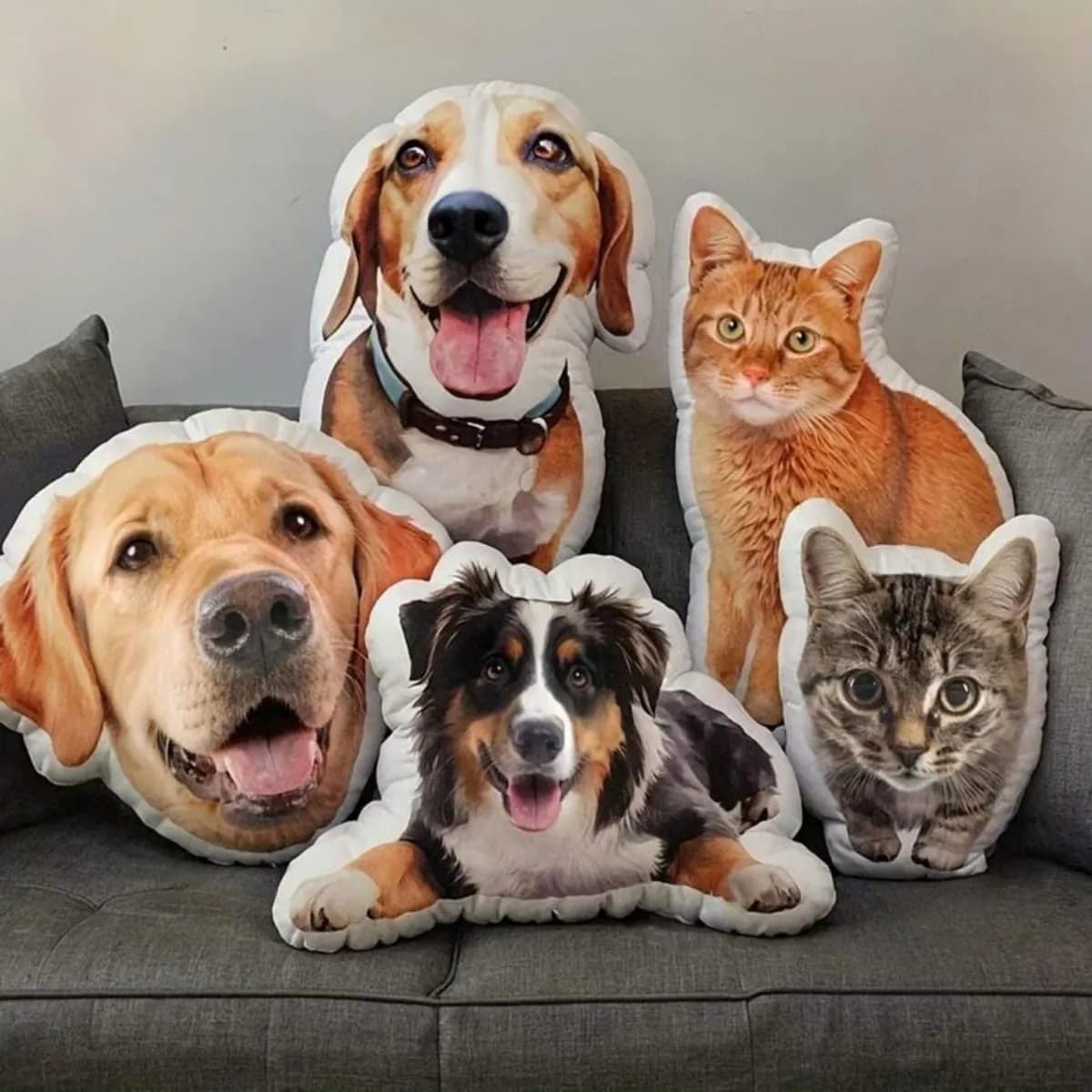 Personalizzato brutto gatto cane Zany cuscino a forma 3D cuscino per animali domestici personalizzato da foto perdita di animali regalo commemorativo bambole di peluche