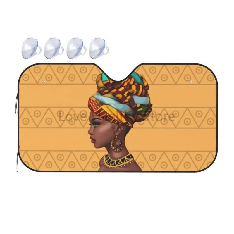 Afroamericano Pretty Girl Parabrezza per auto Parasole Pieghevole Parabrezza anteriore Parasole Protezione Blocchi Raggi UV Visiera parasole