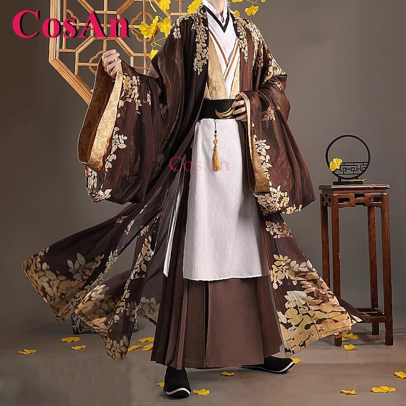 CosAn Anime Game Genshin Impact Zhongli Cosplay Costumes Snuff Shadow Fashion Printed Uniforms Halloween Role Play Clothing New