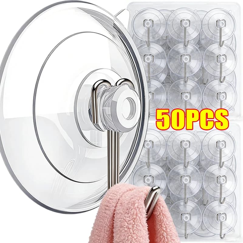 30/5 Pezzi Ganci a Ventosa in PVC, Porta Asciugamani, Ganci Adesivi da Parete per Bagno e Doccia, Appendiabiti Decorativi per Finestre in Vetro